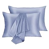 Midohome Silk Pillowcase for Hair and Skin, 2 Pack 100% Both Side Mulberry Silk Bed Pillowcase with...