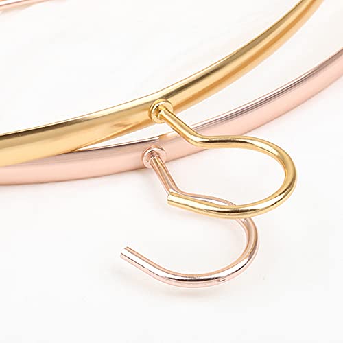 Cabides de roupas com 5 peças, sem batidas de ombro, cabides de terno de liga de alumínio antiderrap