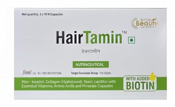 Hair Tamin Hair Vitamins For Women And Men – 30 Vegan Capsules – Hair Growth Supplement With Biotin, Collagen, Keratin – New Packaging – Stronger Hair, Glowing Skin & Healthy Nails Hair Tamin Hair Vitamins For Women And Men – 30 Vegan Capsules – Hair Growth Supplement With Biotin, Collagen, Keratin – New Packaging – Stronger Hair, Glowing Skin & Healthy Nails
