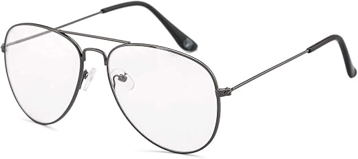 FWO Progressive Reading Glasses for Men and Women Aviator Gunmetal 1.00 1.25 1.50 1.75 2.00 2.25 2.50 2.75 3.00