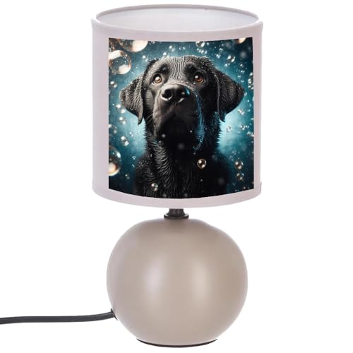 Lampe de chevet Taupe Chien Labrador Noir