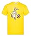 T-shirt – Lapin Cartoon Coquetier Multicolore – T-shirt unisexe pour enfants – garçons et filles - Jaune - 4 ans