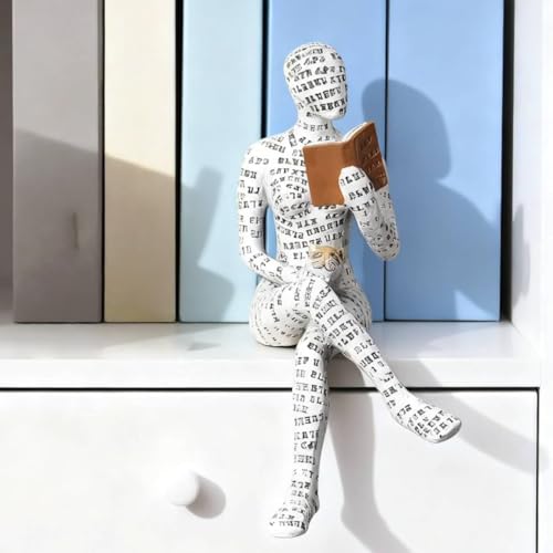 Figura Mujer Leyendo Escultura Moderna Resina miniatura 1