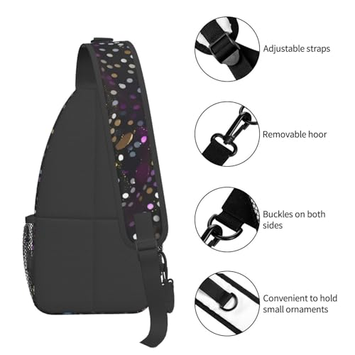 Mochila cruzada deportiva unisex pequeña negra miniatura 5