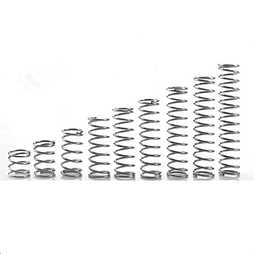 Bclla Zkenyao-Spring 20pcs/ lot 0. 7mm Stainless Steel Micro Small Compression Spring OD 5mm/6mm/7mm/ 8mm Length 10-50mm More Durable (Length : 50mm, Outer Diameter : 7mm)