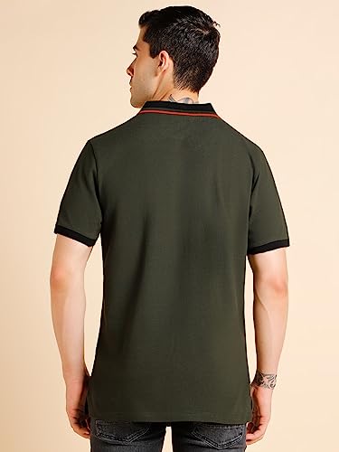 Image of Dennis Lingo Men's Solid Polo Regular Fit T-Shirt (Cotton Polo)