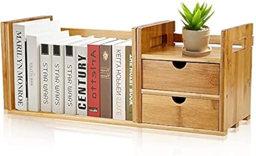 Tischbuchregal Bambusholz ausziehbarer Schreibtisch Tischbuchregal...