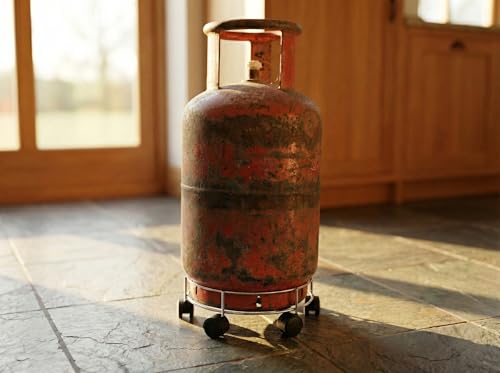 Image of Rincy Stainless Steel Wheel LPG Gas Cylinder Trolley with 6 Wheels (2 Pcs) - 6SG Gas Cylinder Trolley (Multicolor, Pack of 2)