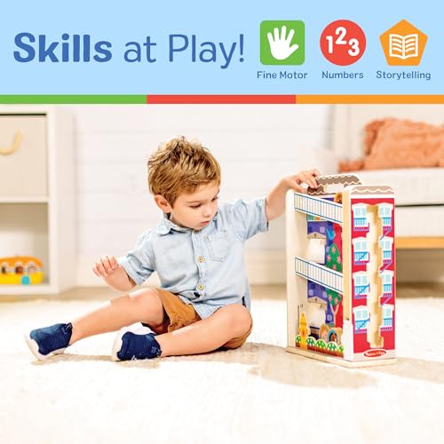 Image of Melissa & Doug GO Tots Wooden Town House Tumble with 6 Disks - FSC Certified (Pack of 2)