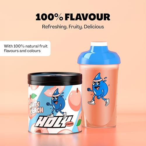 HOLY Hydration โWhite Peachโ | 50 portions with Valuable Electrolytes & Minerals | Hydration Drink | Vegan with 100% Natural Fruit Flavours (350g) - Image 3