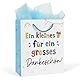 MEJOSER Geschenktüte Danke XL Abschiedsgeschenk Erzieherin Geschenk Verpackung Lehrer Lehrerin Dankeschön Geschenke zum Abschied Kita Kindergarten Grundschule Geschenktasche mit Henkel 2 Seidenpapier