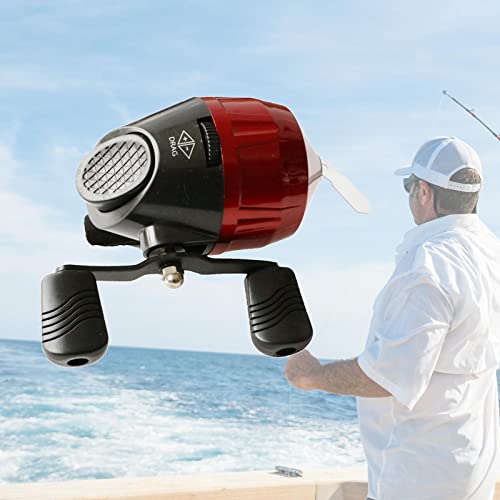 AMLESO Molinete de pesca, design de botão de pressão, molinetes de arremesso para rios ao ar livre,