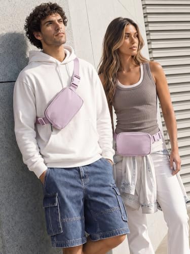 Image of ODODOS Unisex Mini Belt Bag with Adjustable Strap Small Fanny Pack for Workout Running Traveling Hiking, Lavender