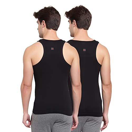 Image of sporto Men's Round Neck Solid Vest, Premium Super Soft Cotton, Ultra Light (Combo Pack)