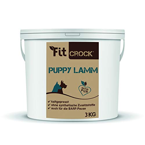 cdVet Fit-Crock Hundefutter trocken Puppy Lamm 3 kg, getreidefrei