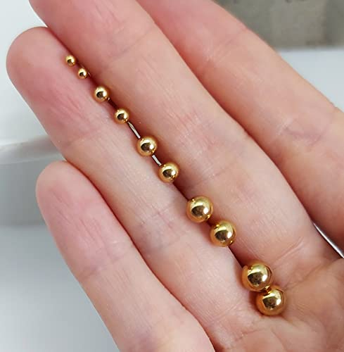 Silverline Jewelry Ball Earrings 5 Pair Set 316L Surgical Stainless Steel Round Ball Stud Earrings For Women Men Teen Girls Teen Boys, Yellow Gold #TOP6