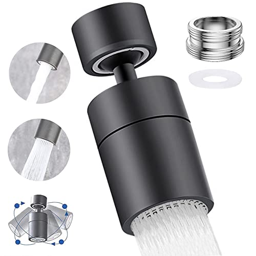 Aérateur de Robinet, 1080° Pivotant Embout Robinet Cuisine, 2 Modes Mousseur Robinet Economie Eau, Brise jet Filtre Robinet Cuisine Aérateur M20 M22 M24 Cuisine Salle De Bain Lavabo