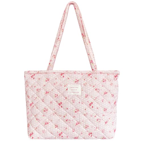 Image of Sunwel Fashion Top Zipper Floral Quilted Bag Small Tote Bag for Women