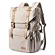 bagsmart Fotorucksack DSLR Kamerarucksack Canvas Diebstahlsicher Wasserabweisend mit Regenschutz 15 Zoll Laptop, Spiegelreflexkamera, Objektive, Zubehör, Stativ (beige)