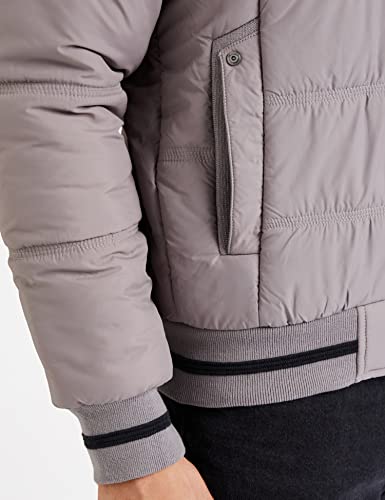 Image of Qube By Fort Collins Men's nylon Standard Length Regular Fit Quilted Bomber Jacket - Winter Warm, Insulated, Ribbed Cuffs, and Stylish Design