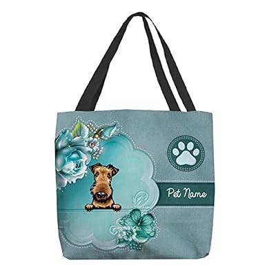Borsa Tela Donna Personalized Dog Shop Art Borsa Con Tasca Interna Borsa Donna Impermeabile Borse Di Cotone Per Scuola, Shopping, Uso Viaggi