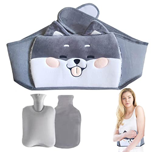 Garrafa de água quente,Pacote Hot Bag com Cinto Animal e Capa para Cólicas Menstruais | Bolsa de águ
