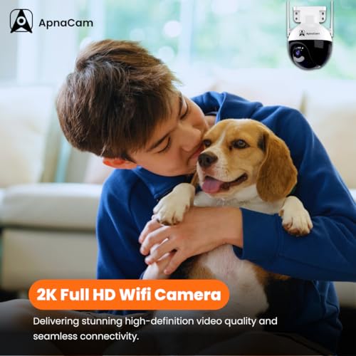 Image of ApnaCam WiFi Dome PTZ Wireless CCTV Camera | Alarm | Motion Alert | Color Night Vision Camera | SD Card Support | Two-Way Audio | 360 Pan & Tilt | Outdoor Security Camera
