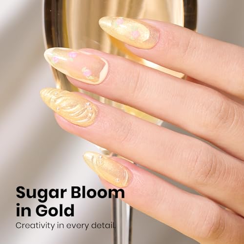 Image of Beetles Yellow Gel Nail Polish - 15ML Shimmer Glitter Butter Yellow Gel Nail Polish Pastel Creamy Nail Gel Color Soak Off UV LED Home Salon DIY Nail Art Spring Gift for Women