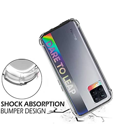 Image of Soft Flexible Silicone Back Cover Compatible with Realme 8, Transparent Case