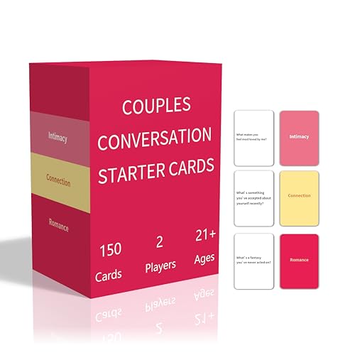 YATLO Couples Conversation Starter Cards, 150 Cards, 2 Players, 21+ Ages, for Date Nights, Game Nights, Road Trips