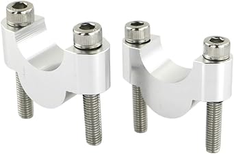 Motorcycle Handlebar Riser for YFZ 450 for Grizzly 660 700 for Kodiak 700 for Raptor 250 700 FMX650 TW200 7/8" 22mm Handlebar Mounting Fat Bar Risers CNC Billet