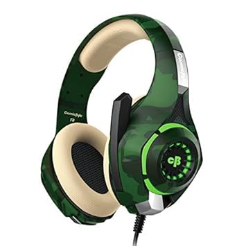 (Renewed) Cosmic Byte GS410 Headphones with Mic and for PS4, Xbox One, Laptop, PC, iPhone and Android Phones (Camo Green)