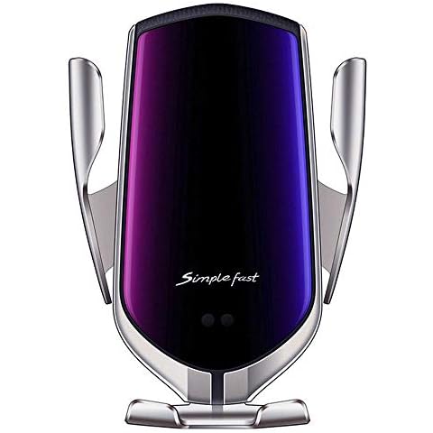 HAMKAW Fast Wireless Car Charger, 10 W Infrared Induction Car Charger, Qi Car Phone Holder for Galaxy S9/S9 Plus/S8/S8plus/S7/S7 edge/Note 5, iPhone X/8/8 Plus/Xs/Xs Max/XR, etc Cover