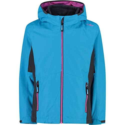 CMP - Kid G Jacket Fix Hood Detachble Inn.Jacket, Girl, Turchese, 128