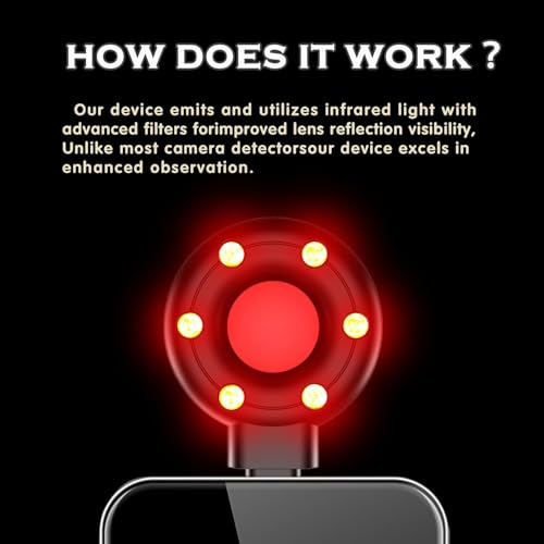 OJR Mini Hidden Camera Detector - Camera Finder and Spy Cam Detection Device - Detects Wireless and Wired Cameras for Privacy Protection - Image 4
