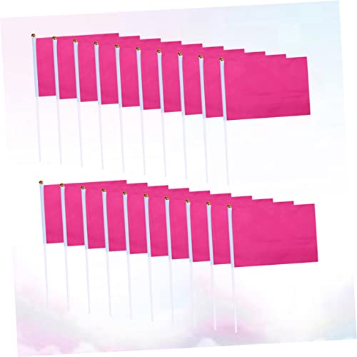 Drapeaux flottants décoratifs roses de 14x21 cm légers et résistants