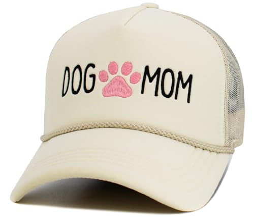 Image of KBETHOS Dog Cat Mom Dad Theme Womens Baseball Cap Distressed Vintage Unconstructed Embroidered Patch Hat