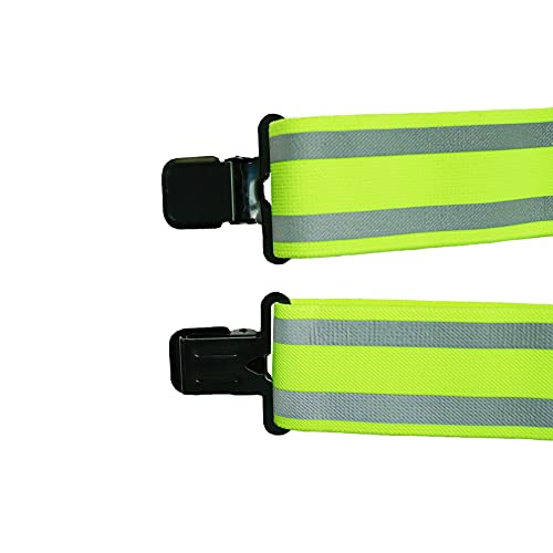 Tirantes para cinturón de herramientas MELOTOUGH elásticos reflectantes en Y de 2 pulgadas verde lima 6