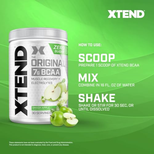 Image of Xtend Original BCAA Powder 7g BCAA and 2.5g L-Glutamine, Sugar Free Post Workout Muscle Recovery Drink with Amino Acids for Men & Women, 30 Servings