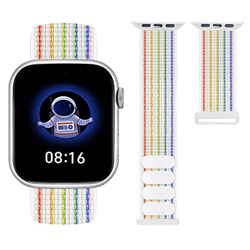 SimpleThings Compatible with Kids Apple Watch Bands, Nylon Hook and Loop for K12 Boy Girl Small Wrist iWatch Series 9 8 7 6 5 4 3 SE SE2