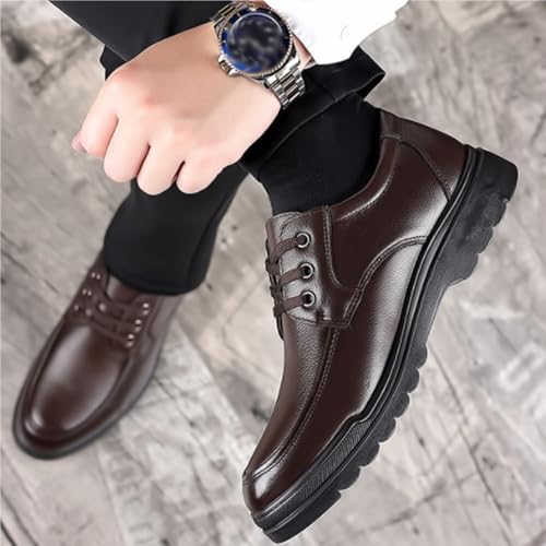 Business Classic Dress Anti-Slip Block Heel Oxfords Leather Lace Up Shoes for Commuting Thanksgiving Christmas Year Party Daily3
