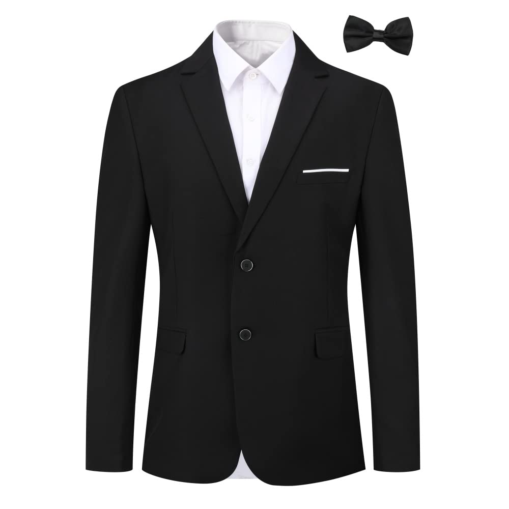 Allthemen Abito da Uomo in 2 Pezzi in Tinta Unita con Due Bottoni Giacca Formale da Lavoro per Matrimonio Blazer + Cravatta