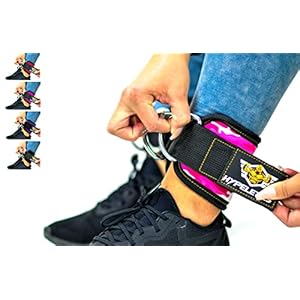 HYPELETICS Ankle Straps for Cable Machines – Neoprene Ankle Strap For Kickbacks, Cable Ankle Straps, Leg Extensions, Glute Workouts, Ankle Cuffs for cable machines, Cable Leg Strap (Single, Pink Camo)