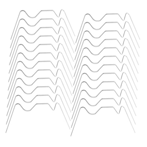 TOYANDONA 100stücke Gewächshausglas W-Clips Befestigungsdraht-Klemmen Draht-befestigungsclips Edelstahl Schellen Für Gewächshäuser Rostfrei Langlebig Glas Befestigung Clips