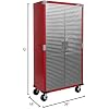 Seville Classics UltraHD Steel Body Lockable Storage Filing Cabinet Organizer Locker Shelving Unit for Gym, Workshop, Kitchen, Garage, Office, Home, Medium 36 W x 18 D x 72 H, Red
