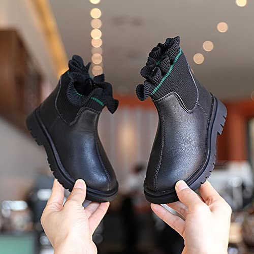 Toddler Girl Size 6 Shoes Girls Shoes Solid Color Short Boots Shoes Fashion Winter Boots for Kids Girls Size 32