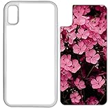 5 x Apple iPhone X-Rubber-White - Blank dye case + Inserts for dye Sublimation Phone Cover/Blank Printable case, Made by INNOSUB USA