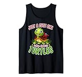 Just A Cute Girl Who Loves Tortues. Ce joli motif de tortue avec un crabe sur la carapace de la tortue fera sourire tout amateur de tortues terrestres et de tortues d'eau.