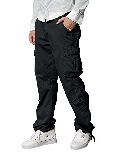 Image of Match Men's Wild Retro Multi-Pockets Utility Casual Cotton Cargo Trousers #3357