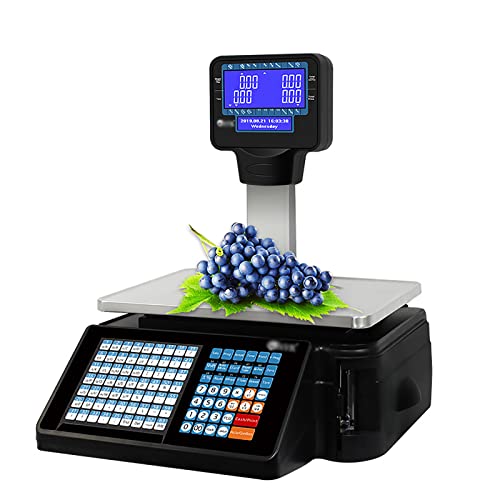 Báscula computarizada para comercio con impresora térmica 66lb miniatura 1